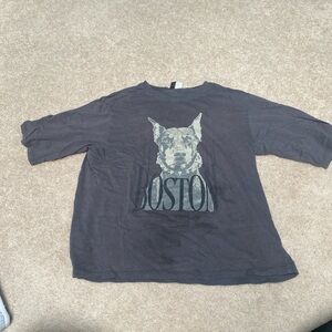 H&M Charcoal Boston Dog Tee